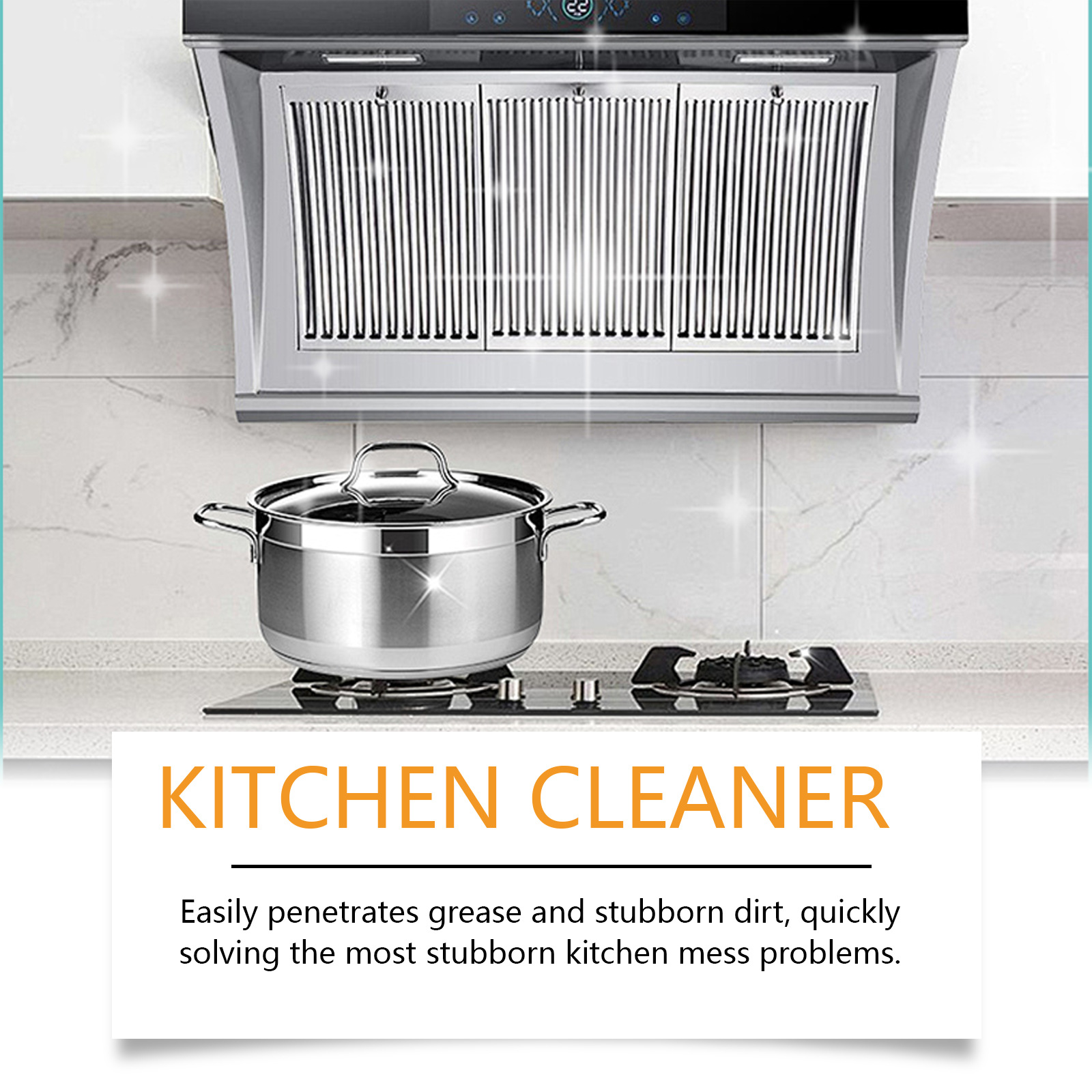 Jue-Fish Kitchen Foam Cleaner, Household Kitchen Range Hood Heavy Oil Stain Cleaner Foam Cleaner, Degreaser 3