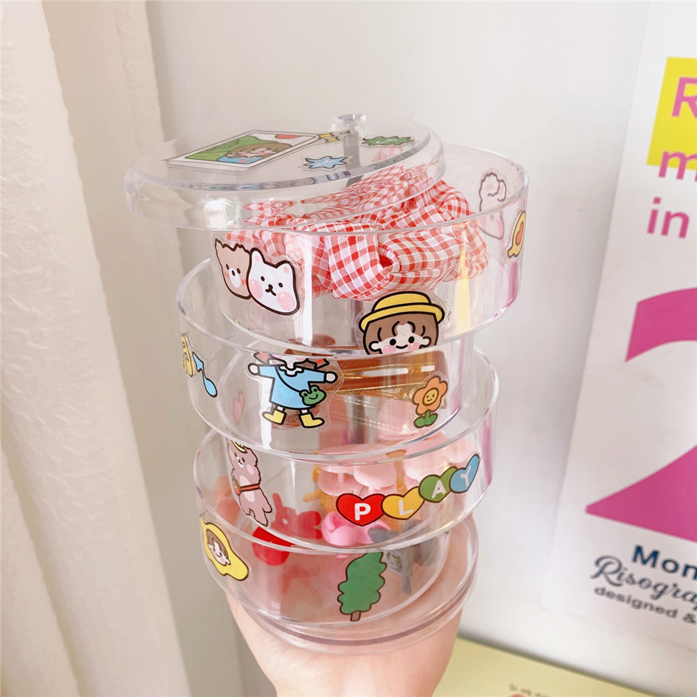 Transparent Multi-layer Rotating Storage Box Cosmetic Desktop Dust-proof Jewelry Storage Rack - 13