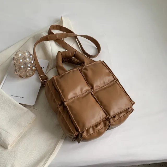 Bag Women's Stylish Plaid Handbag Khaki - Shop at LoveMi