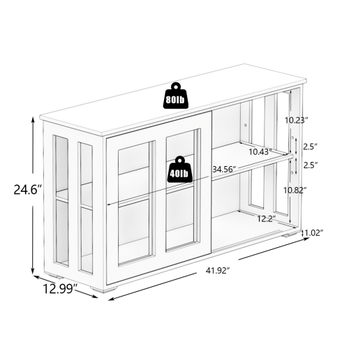 Kitchen Storage Cabinet with Glass Door β photo 6