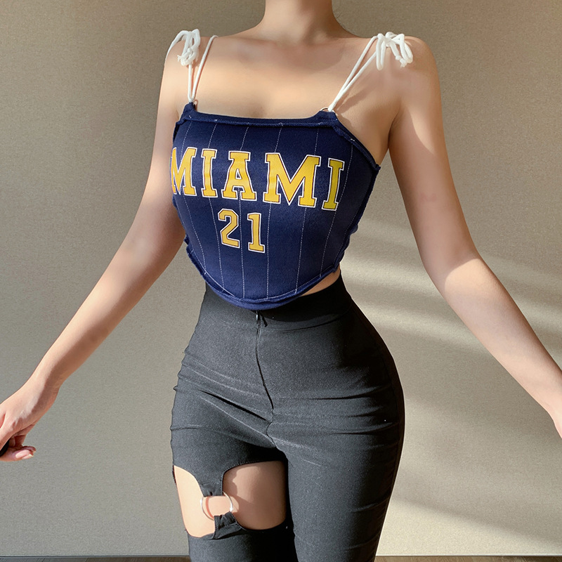 Slim Bow With Navel Print Sling