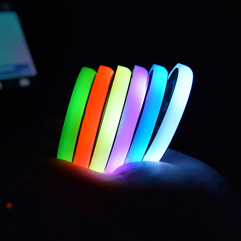 2Pcs Colorful Led Car Cup Holder Bottom Pad Mat Coaster Auto Atmosphere Lights — image 8