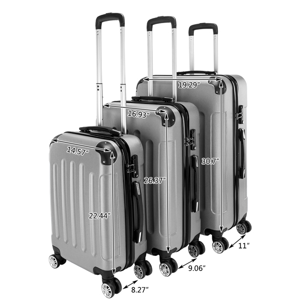 3-in-1 Portable ABS Trolley Case — foto 8