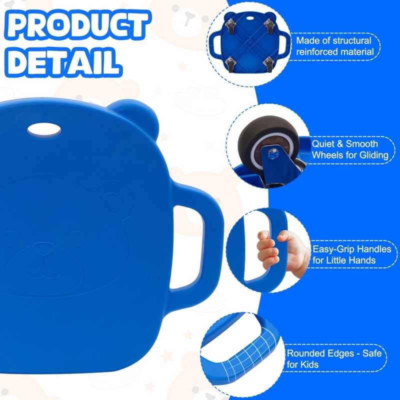 Scooter Board Toy With Handles Kids Interactive Toy Play Scooter For Children