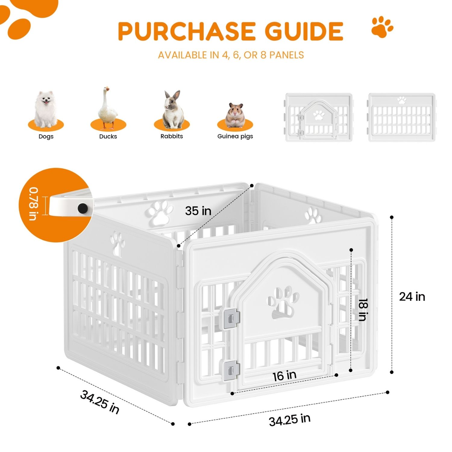 Plastic Dog With Movable Enclosure, Suitable For Small And Medium-sized Dogs, Cats And Rabbits. image 9