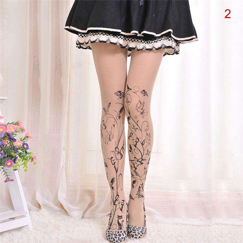 Title 6, Velvet cartoon fake tattoo printed stockings