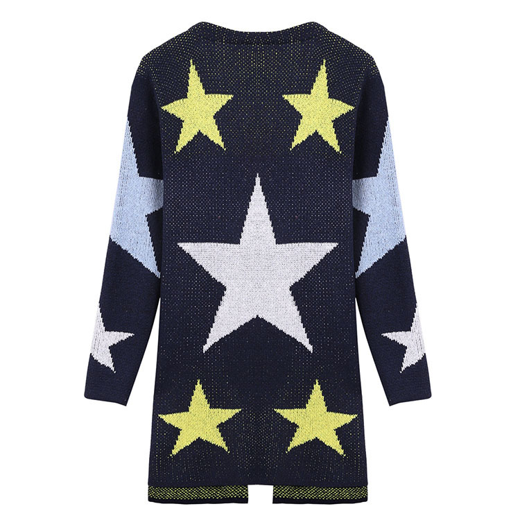 Title 5, Loose Big Five-pointed Star Plus Size Sweater C...