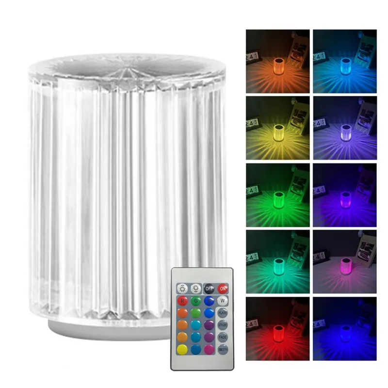 Crystal Lamp Table Lamp Atmosphere Creative Line Small Night Lamp Led Lights – image 2