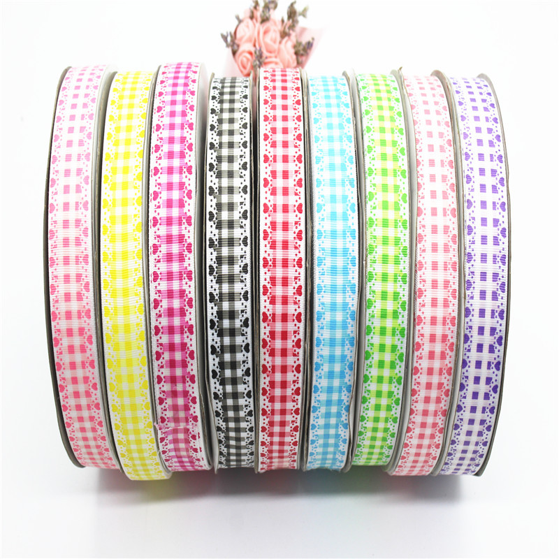 Title 1, Plaid Two-color Printing Thread Belt Fabric Bow...