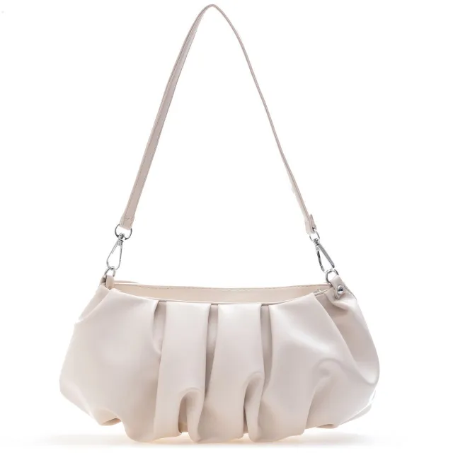 The New Underarm Bag Pleated Dumpling White - Shop at LoveMi