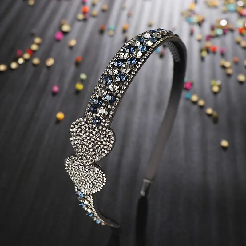 Korean Headband Czech Drill Headband Press Hair Non-slip Hairpin Love Headdress