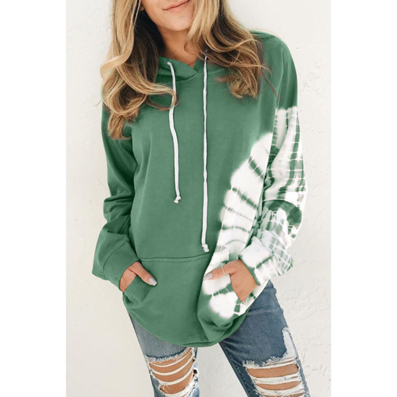 Title 3, New Loose Long Sleeve Printed Hooded Sweatshirt