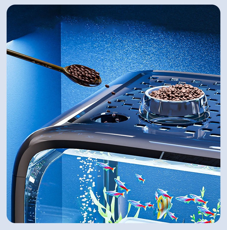 Compact Betta Fish Tank Kit Clear Desktop Aquarium With Ecological Cycle System 9