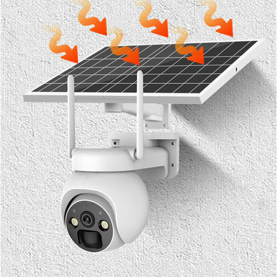 Wireless Solar Security Camera Wifi Solar Panel Powered PIR CCTV Voice Infrared
