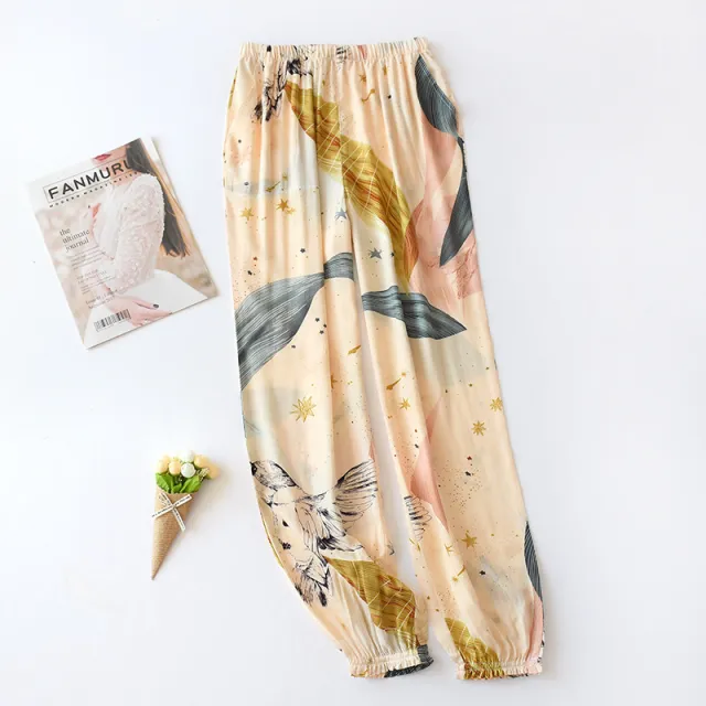 New Women's Loose Home Pajama Pants Wide Leg Pants 6.Style - Shop at LoveMi