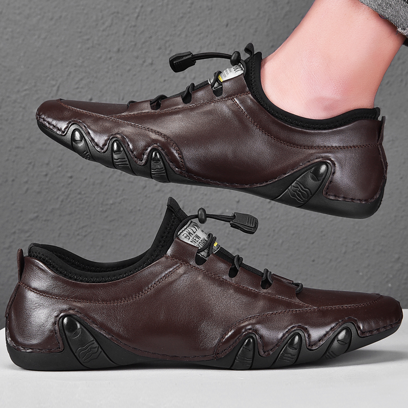 Men's Fashionable Leather Breathable All-match Shoes