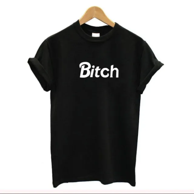 Fashion Women's Letter Print Short Sleeve T Shirt Black - Shop at LoveMi