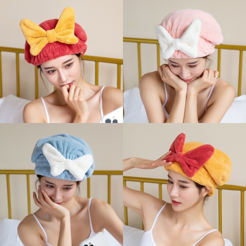 Super Water-absorbing And Quick-drying Bow Shower Cap - Image 20