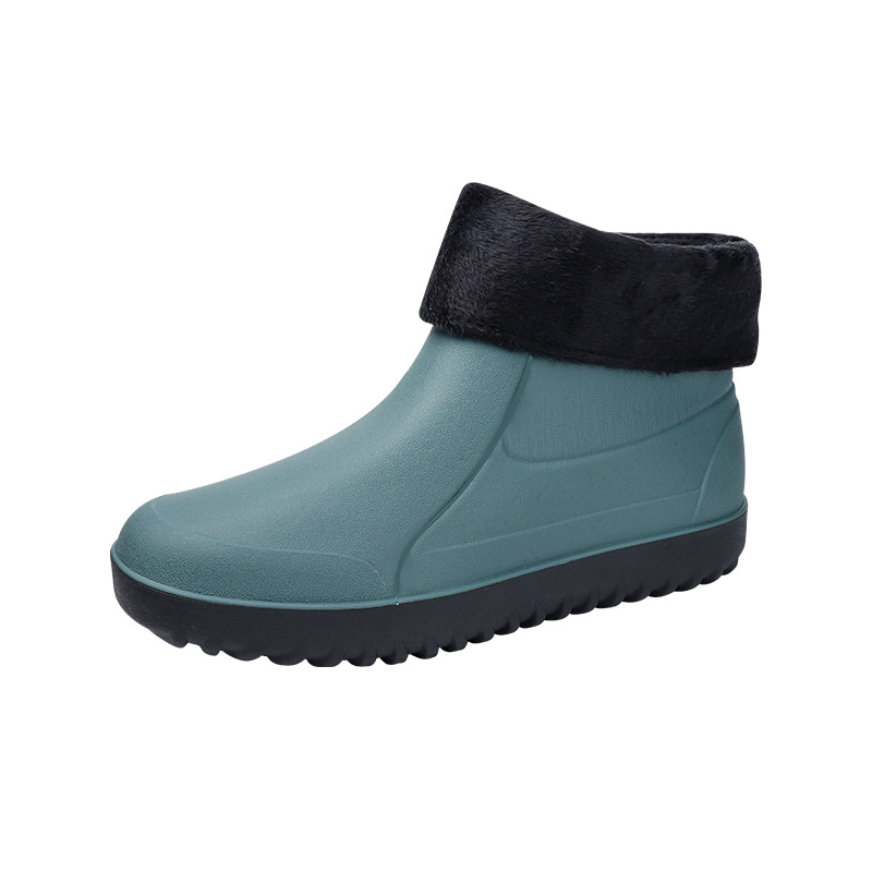Men's Rain Shoes With Anti Slip Wear-resistant And Warm Sleeves