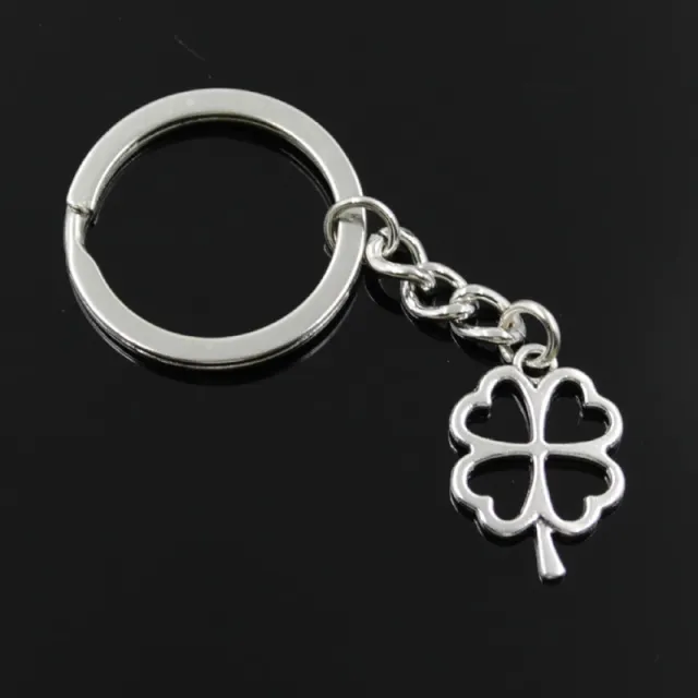 Four Leaf Plant Bag Car Key Chain Silver - Shop at LoveMi
