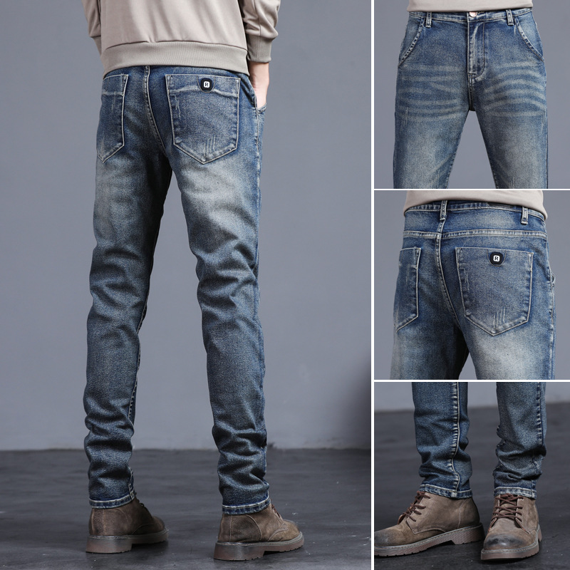 Title 9, Heren jeans gewassen, slim straight stretch voo...