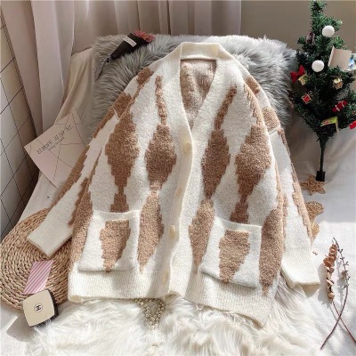 Women's Autumn Loose Retro Knitted Cardigan Sweater