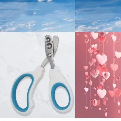 Round Hole Novice Supplies Blind Scissors Double Hole Blue - Shop at LoveMi