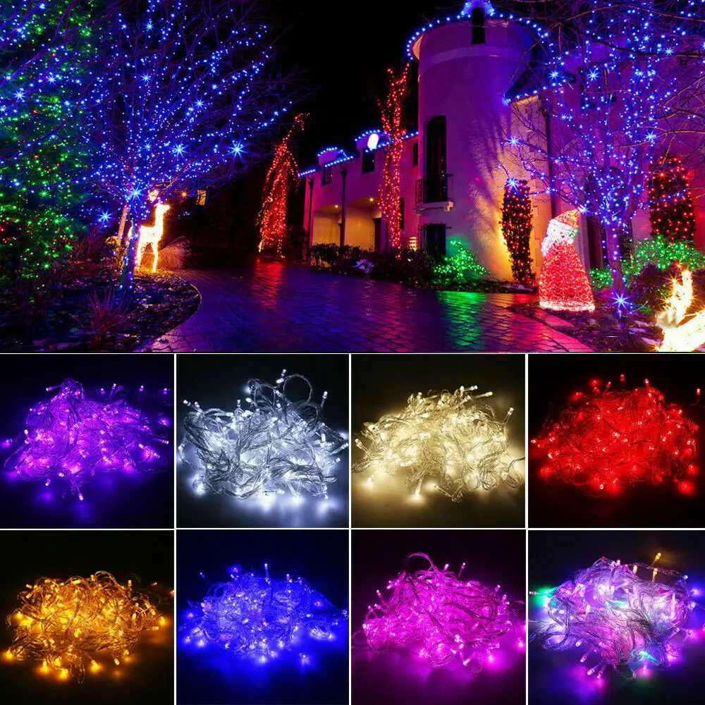 LED Fairy String Lights Multicolor Garland Beads Outdoor Waterproof