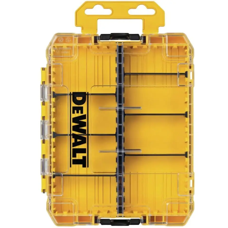 Medium 8-Compartments Small Parts Organizer Portable Tough Case Screw Organizer Toolbox With Customizable Dividers