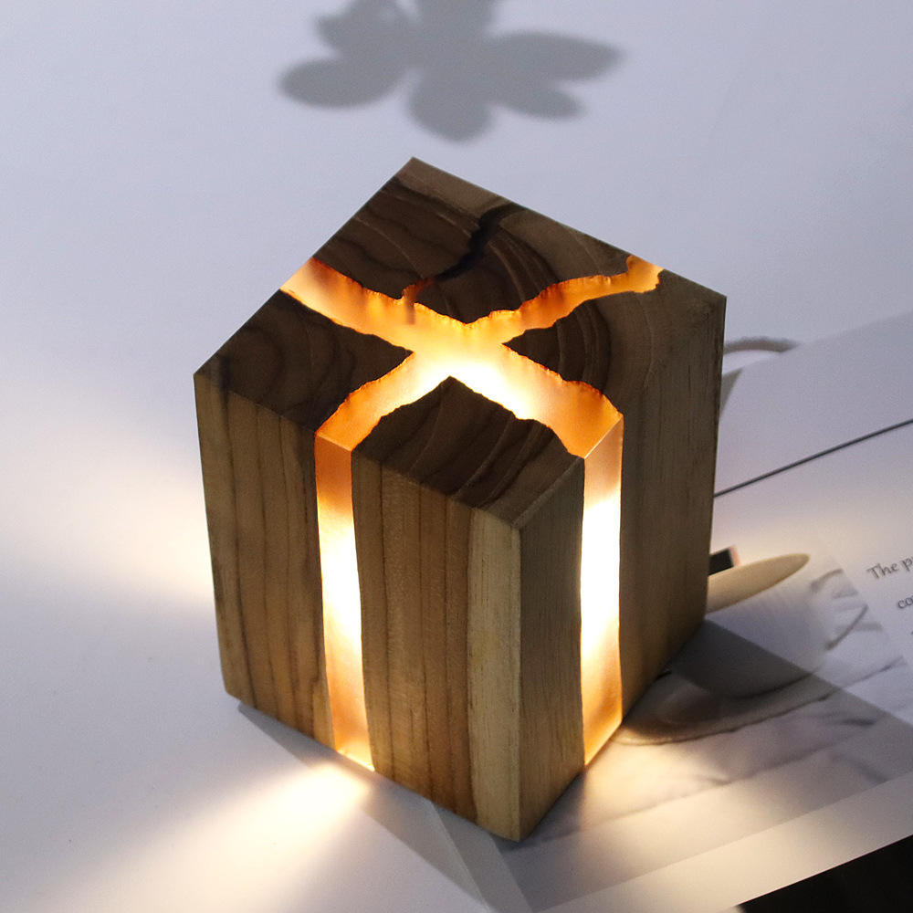 Adjustable Wooden LED Desk Lamp – Bedside Table Lamp with USB Charging - Image 2