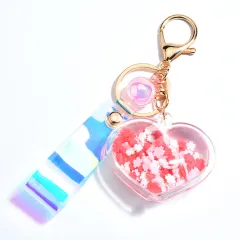 New Style Oiled Love Keychain Cute Peach Heart - Pink - View 1