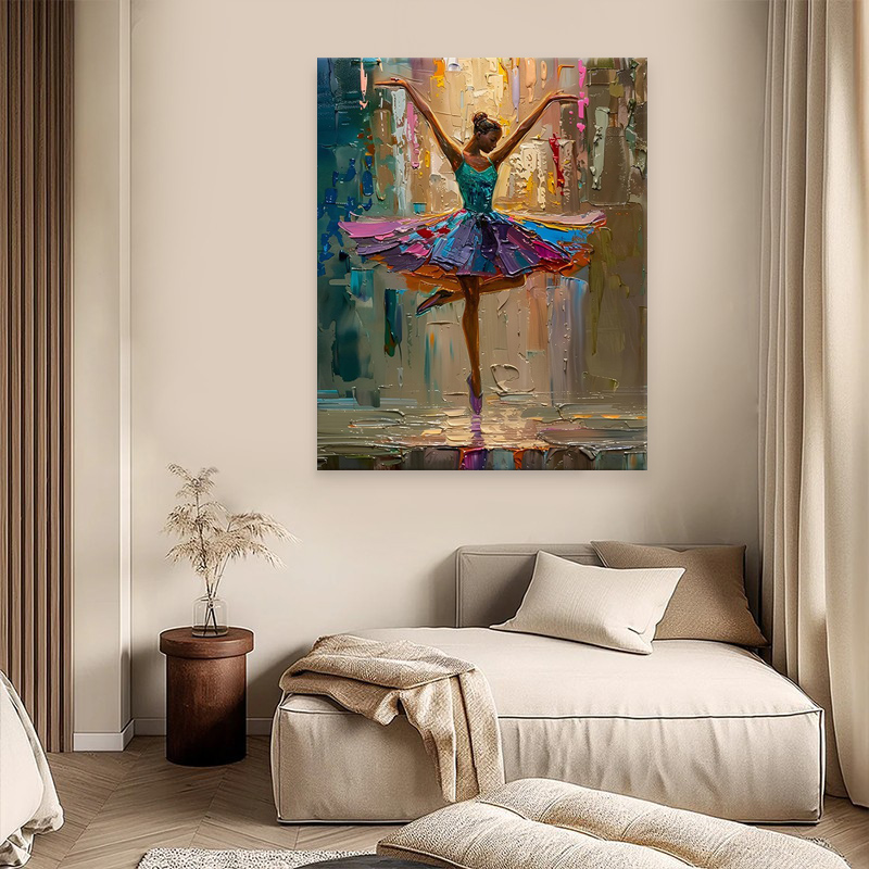 Hand-Painted Oil Paintings On Canvas Abstract Dance Girl Painting Wall Picture For Living Room Home Decor Art No Framed