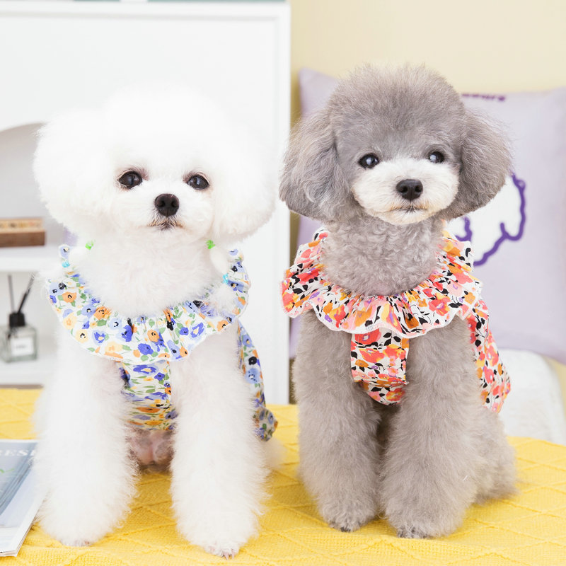 Cross Flower Skirt Pet Small And Medium-sized Dog Casual Clothing
