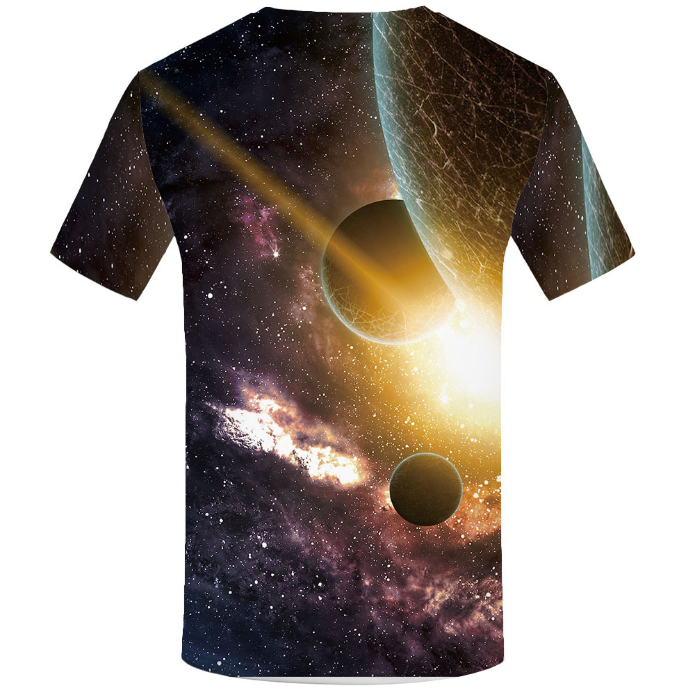 Title 4, Camiseta 3D Manga Curta Universo Galáxia Estamp...