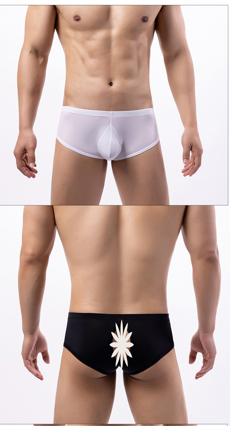 Title 6, Boxer Homme Sexy Soie Glacée Couleur Unie Sport...