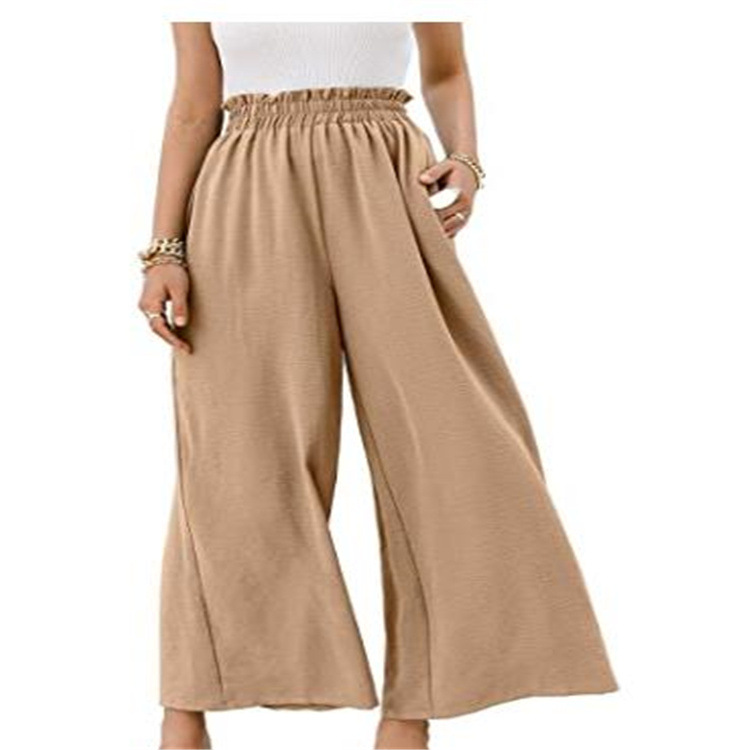 Title 3, Spring And Autumn Wide Leg Pants Cotton Loose S...