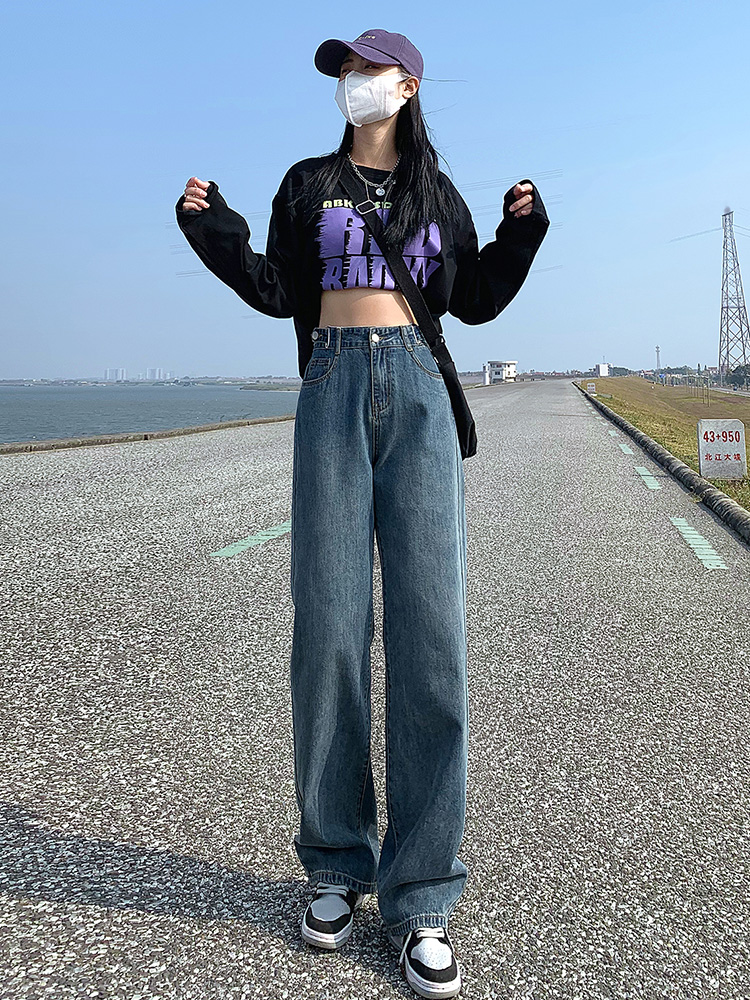 Women's Slim Retro High Waist Jeans Navy - Shop at LoveMi