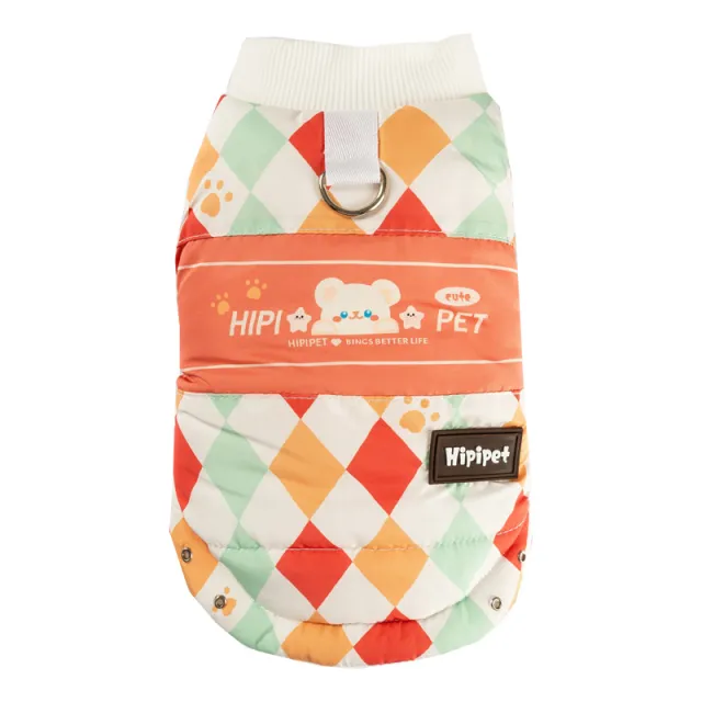 Thick And Warm Two legged Cotton padded Clothes For Cats In Autumn And Winter, Fully Printed Retro And Traceable Vests. Dog Pet Clothing Orange - Shop at LoveMi