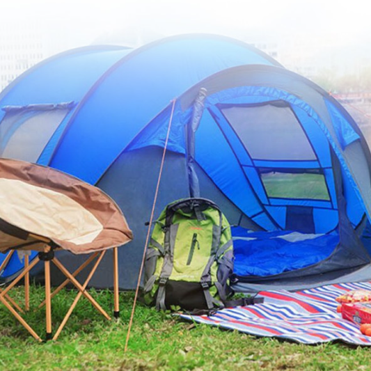 Automatic Tent Quickly Opens and Throws Supplies for 3-4 People Camping