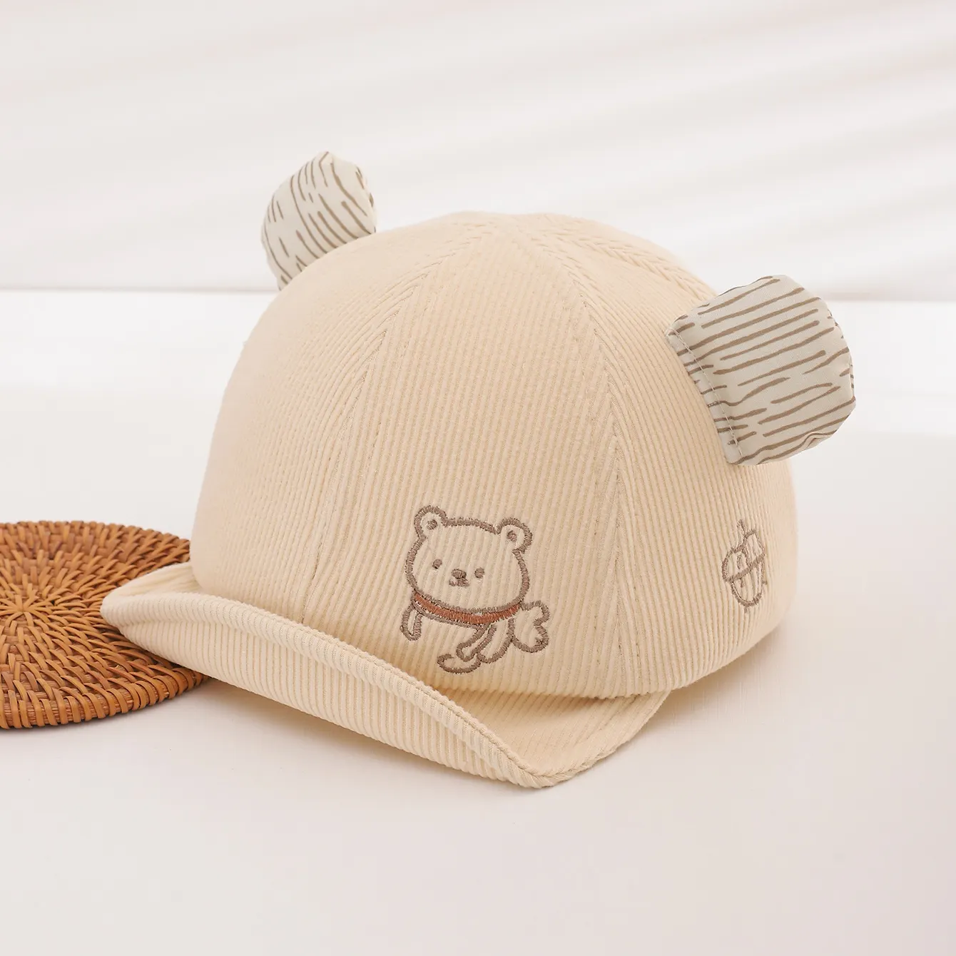 Fall Boys And Girls Bear Embroidered Soft