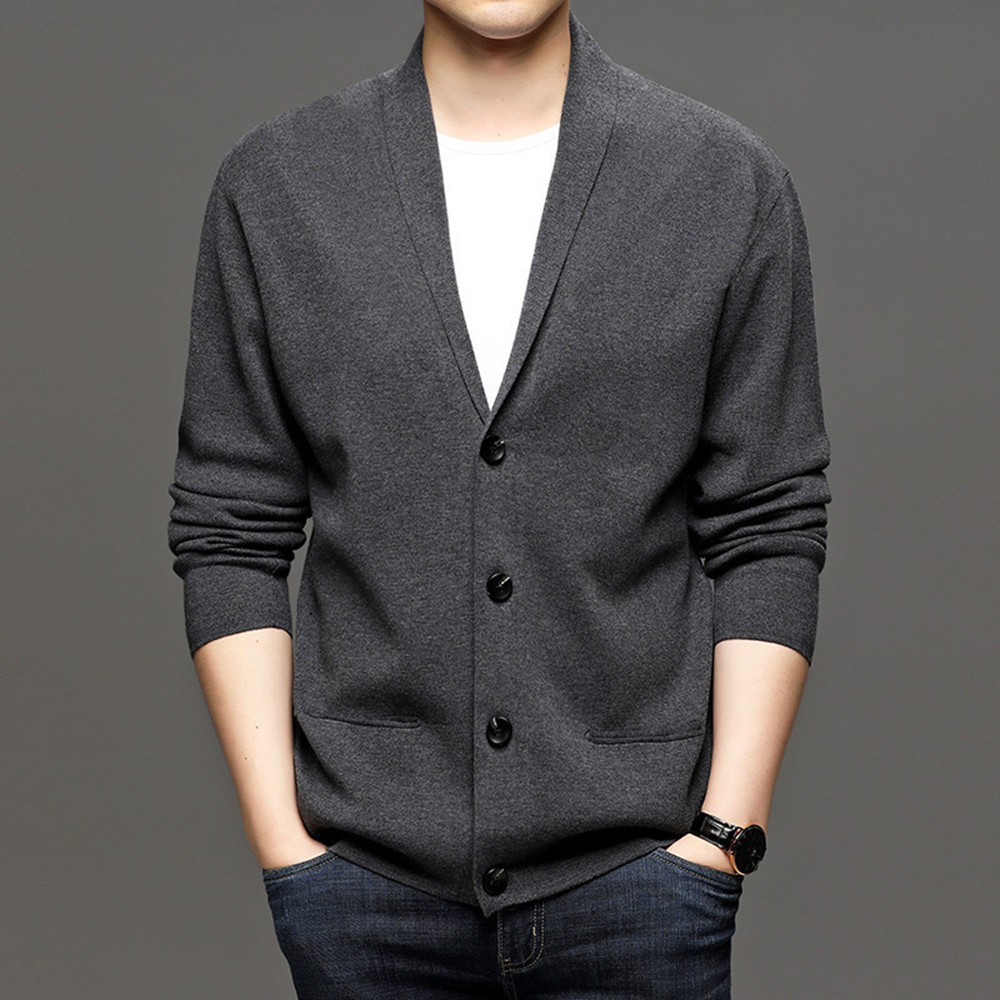Lapel Loose Solid Color Real Pocket Youth Jacket