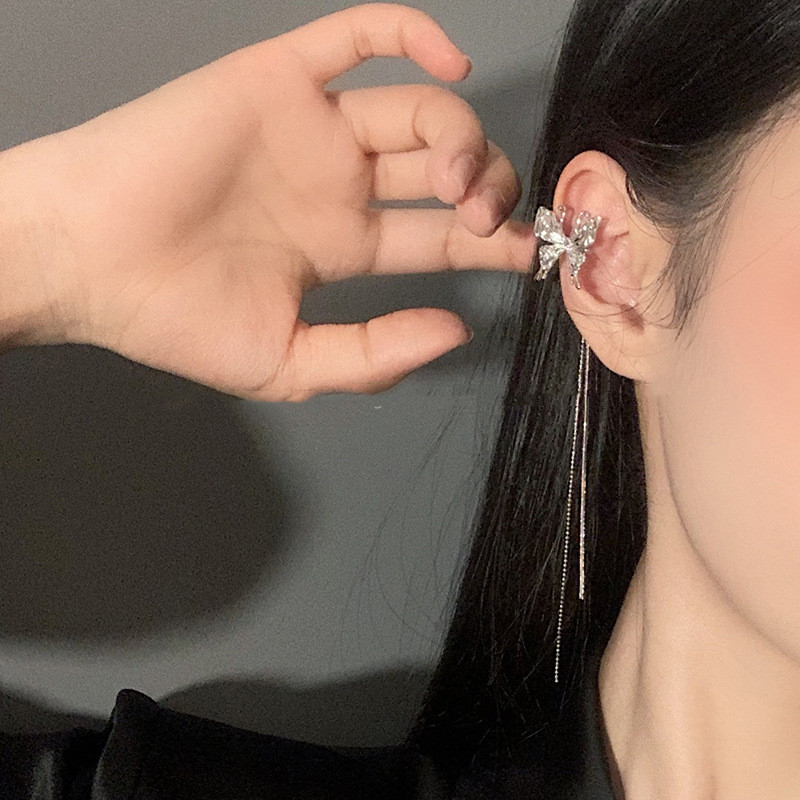 Women's Fashion Elegant Butterfly Zircon Shape Ear Clip