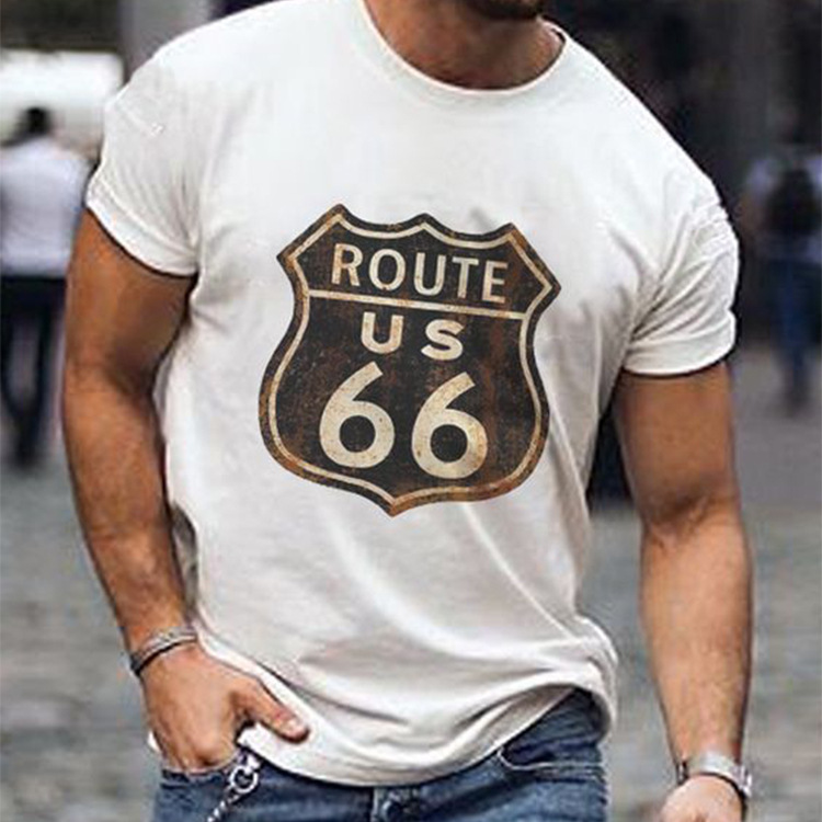 Title 1, Mens printed short sleeve cotton T-shirt for e...