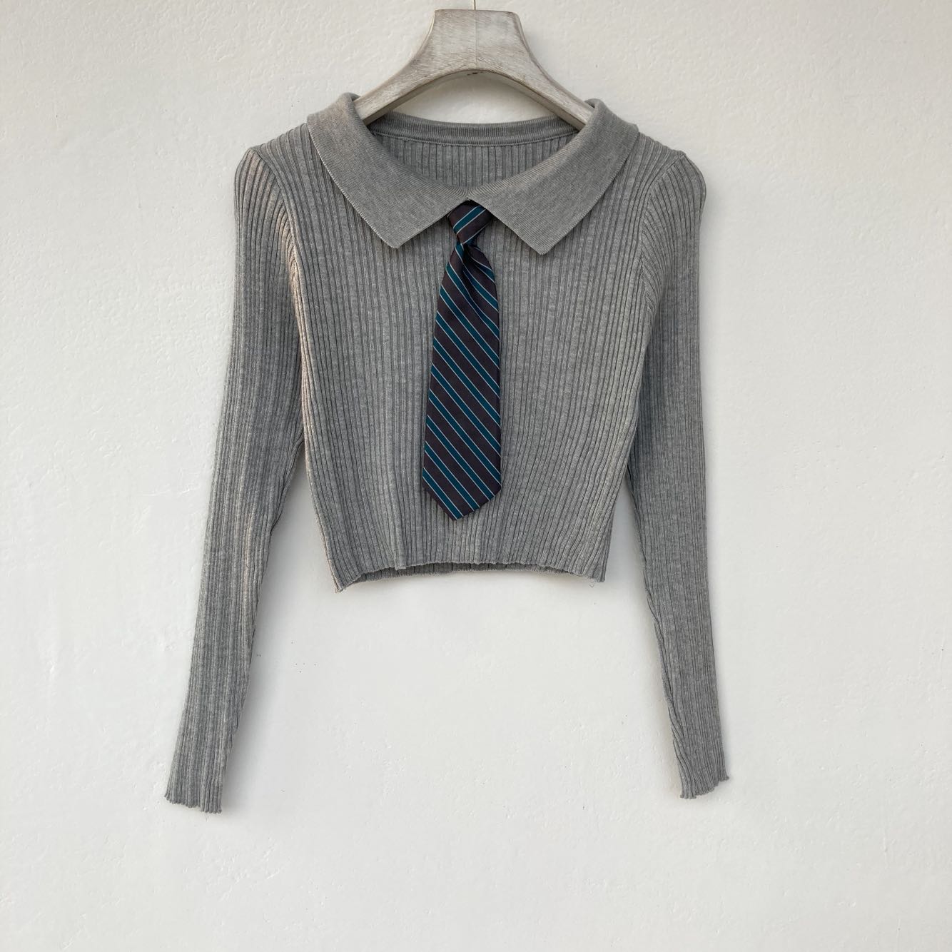 Girl Loose Lazy College Style Cardigan Coat - Image 37