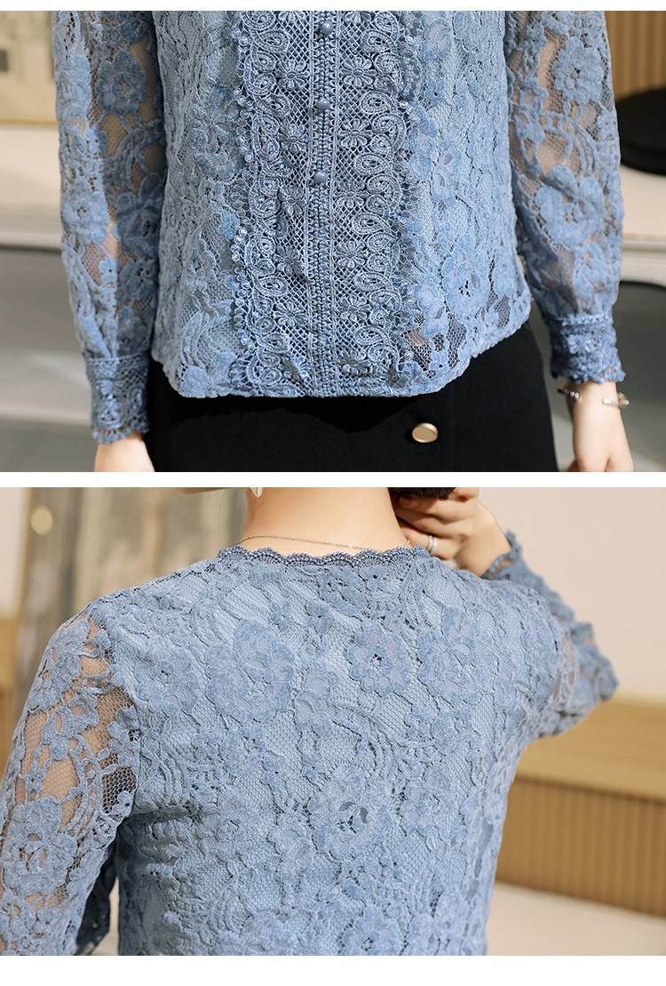 Western-style Lace Bottom Blouse Female