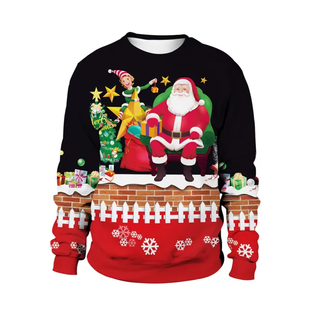 Women's Christmas Dress Crew Neck Sweatshirt 3Color L - Shop at LoveMi