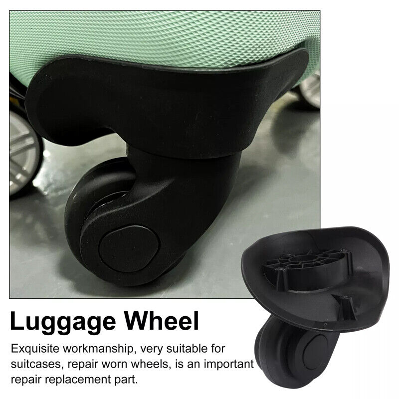 One Pair Plastic Replacement Luggage Wheels 360  Swivel Spare Caster Suitcase