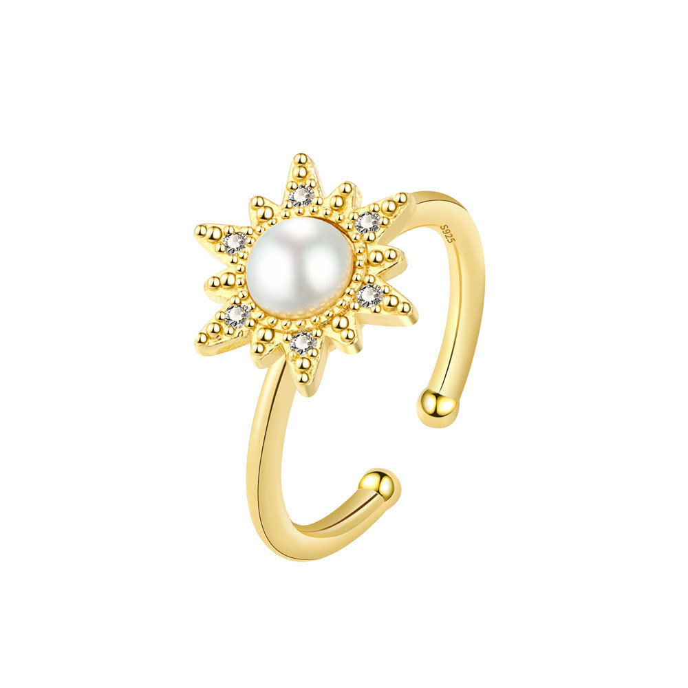 Title 7, Drehbarer Ring SUNFLOWER Personality Pearl