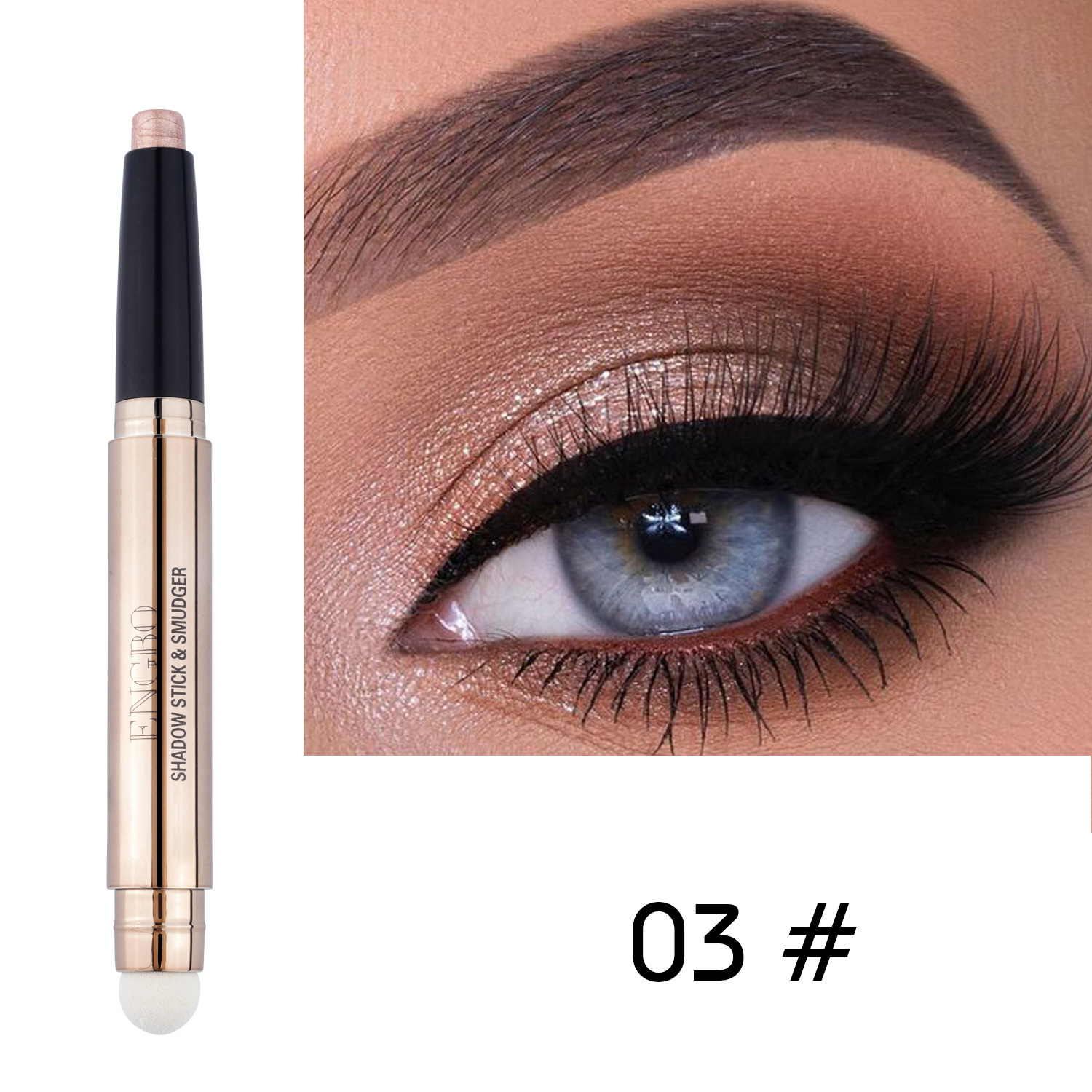Monochrome Eye Shadow Pen Pearl Light Lie Silkworm Eye Shadow Highlights Apricot - Shop at LoveMi