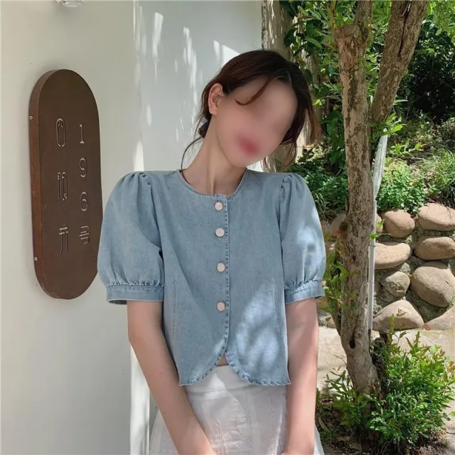 American Style Slim Fitting Denim Suspender Vest Denim Shirt - Shop at LoveMi